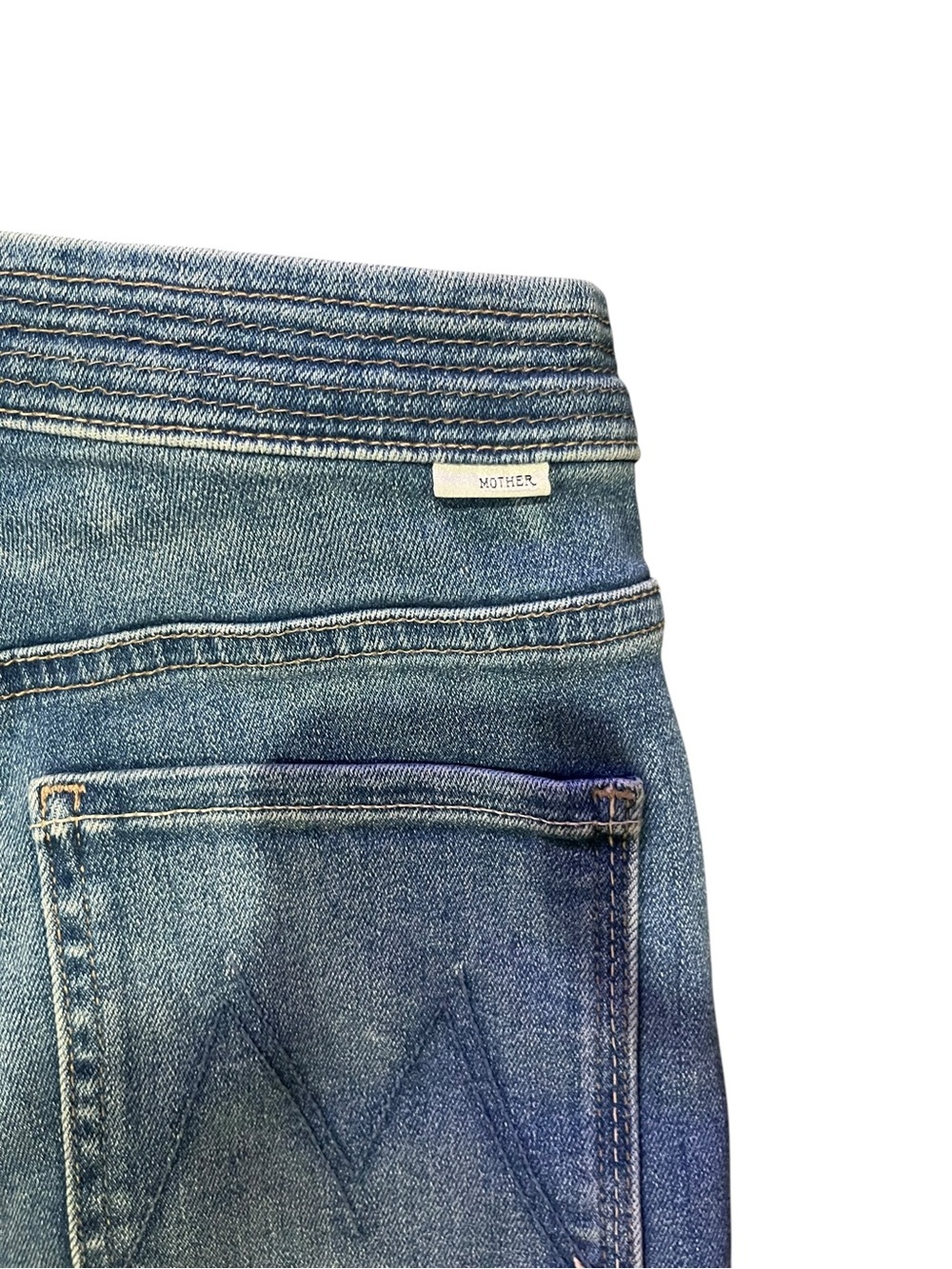 MOTHER The Rambler Tie Patch Ultra High-Rise Jeans - Picture 7 of 9